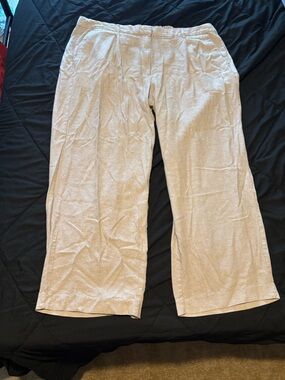 Extra high rise Taylor wide leg trouser linen